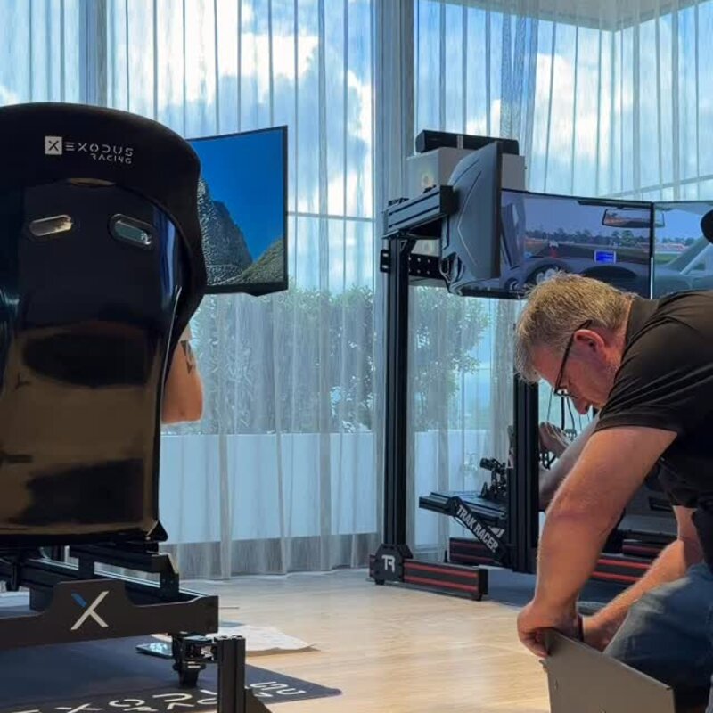 Everything Simulated team installing a simulator at a client home